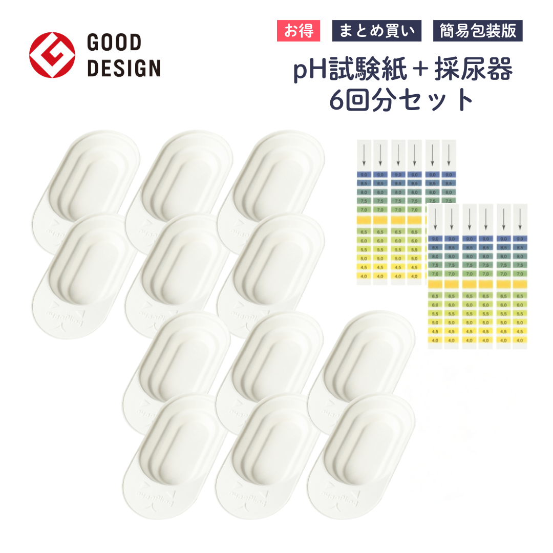 6回/12回分【pH試験紙+採尿器】犬猫用おしっこチェックセット nyanpling®|お得なまとめ買いセット