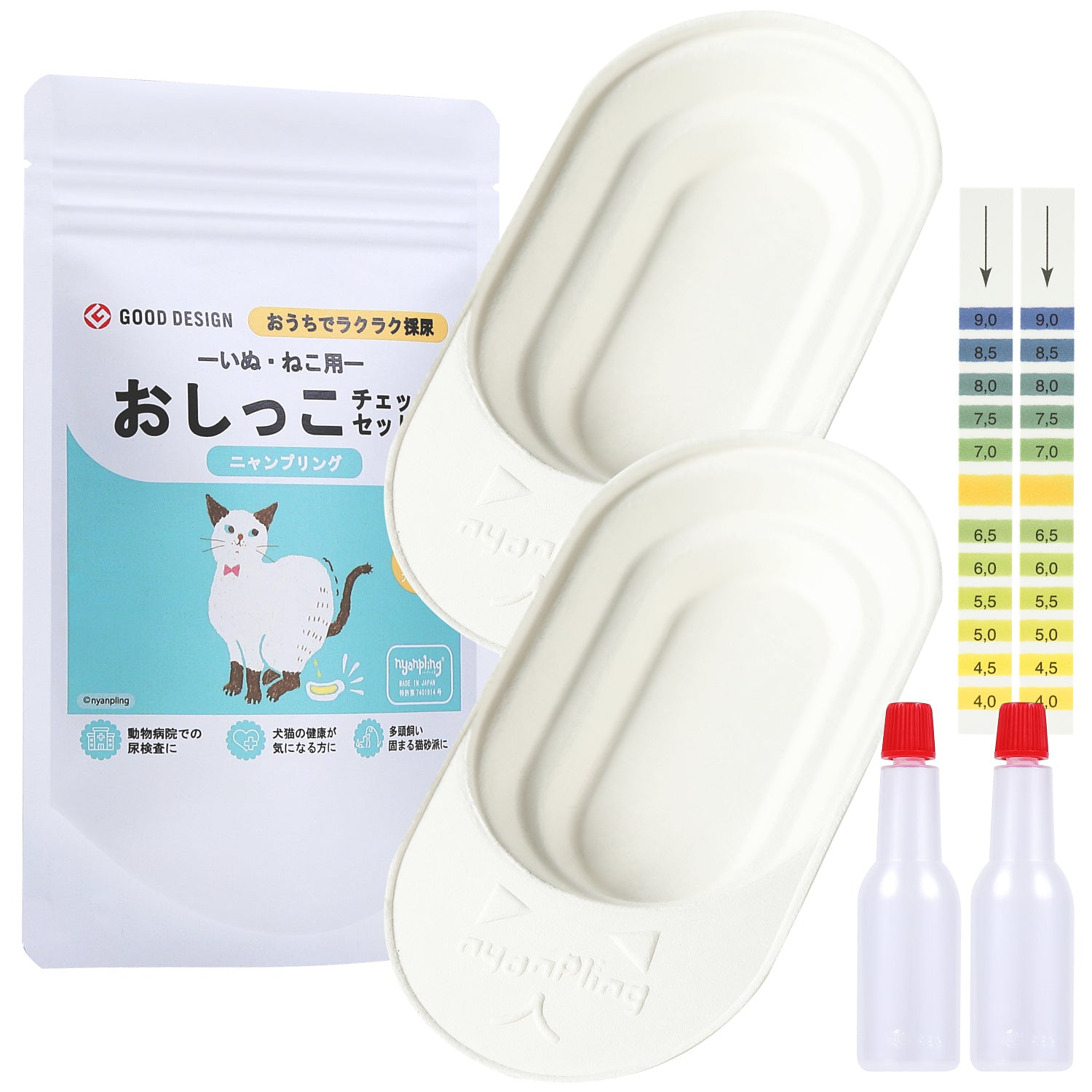 動物病院の尿検査におすすめ｜犬猫用おしっこチェックセット nyanpling®【尿提出用スポイト・ｐH試験紙付き】自宅で簡単採尿グッズ –  nyanplingストア